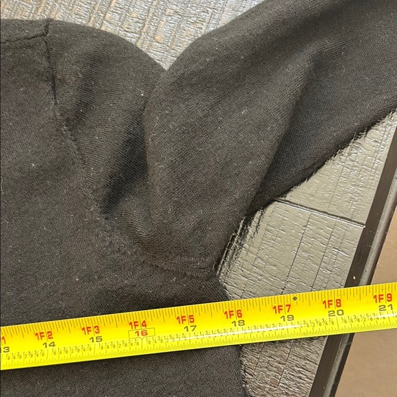 DVF Diane von Furstenberg Wool Blend Black Ruffle Cropped Cardigan Sweater Large - Picture 6 of 8